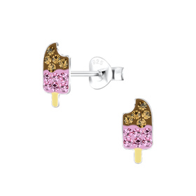 Eis Kinder Ohrringe 925 Silber