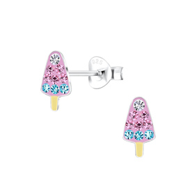 Eis Kinder Ohrringe 925 Silber