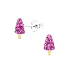 Eis Kinder Ohrringe 925 Silber