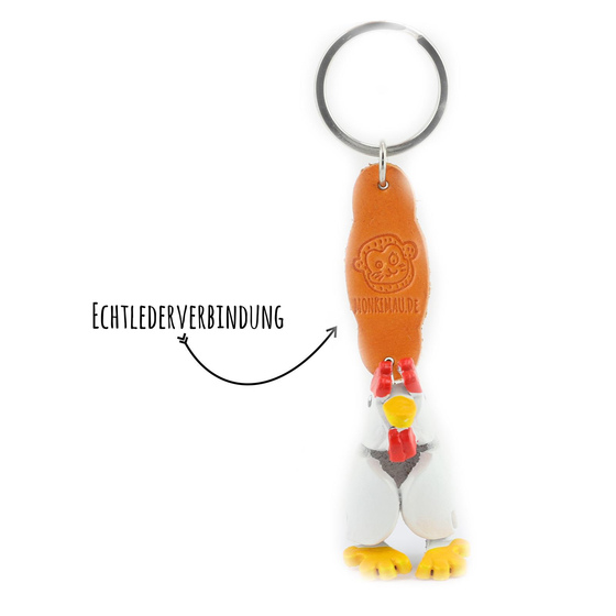 Huhn Schl�sselanh�nger aus Leder