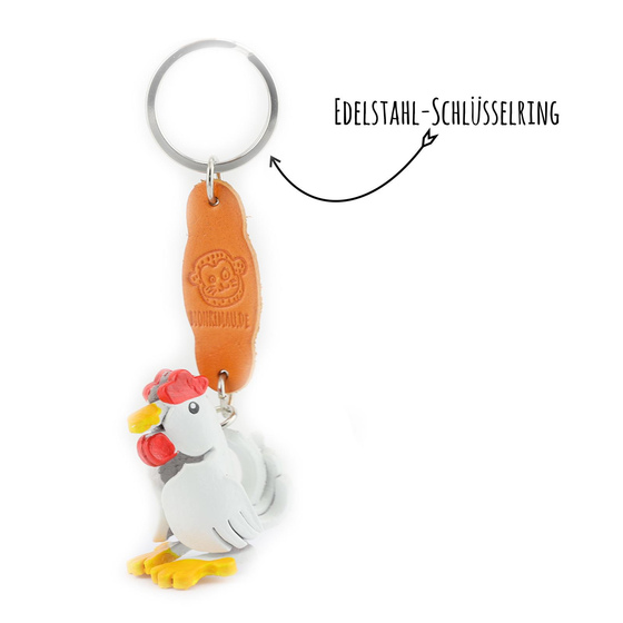 Huhn Schl�sselanh�nger aus Leder