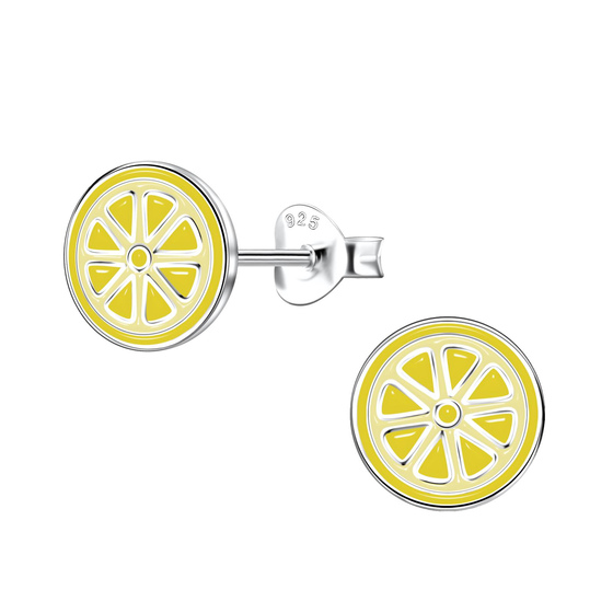 Zitronen Kinder Ohrringe 925 Silber