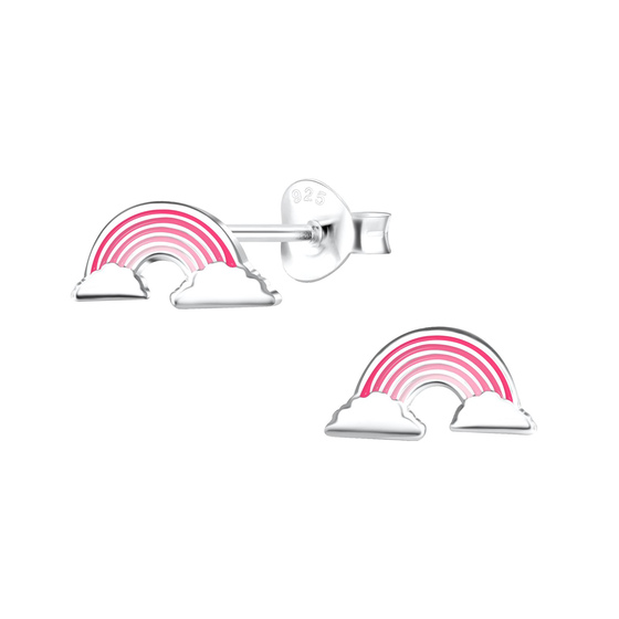 Regenbogen Kinder Ohrringe 925 Silber