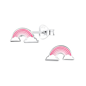 Regenbogen Kinder Ohrringe 925 Silber