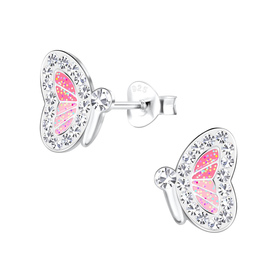 Schmetterling Kinder Ohrringe 925 Silber