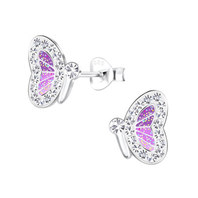 Schmetterling Kinder Ohrringe 925 Silber