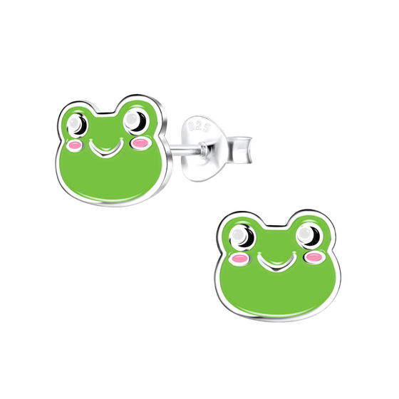 Frosch Kinder Ohrringe 925 Silber