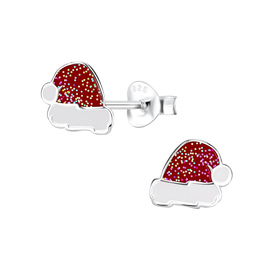 Weihnachtsm�tzen Kinder Ohrringe 925 Silber