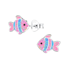 Fisch Kinder Ohrringe 925 Silber