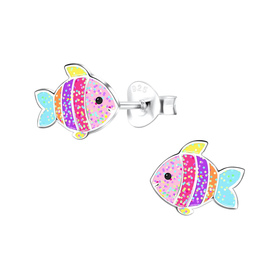 Fisch Kinder Ohrringe 925 Silber