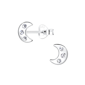 Mond Kinder Ohrringe 925 Silber