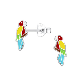 Papagei Kinder Ohrringe 925 Silber