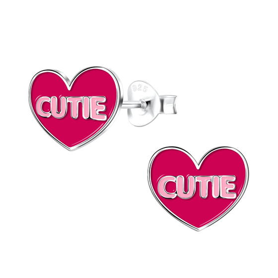 Cutie Herz Kinder Ohrringe 925 Silber