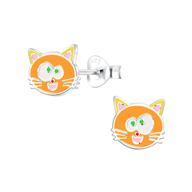 Katzen Kinder Ohrringe 925 Silber
