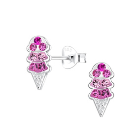 Eis Kinder Ohrringe 925 Silber