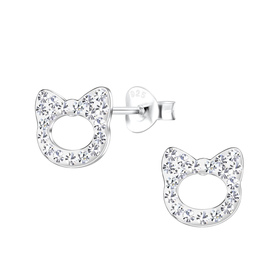Katzen Kinder Ohrringe 925 Silber