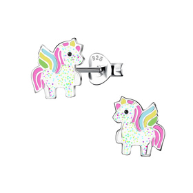 Einhorn Kinder Ohrringe 925 Silber