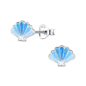 Muschel Kinder Ohrringe 925 Silber