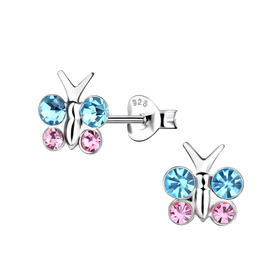 Schmetterling Kinder Ohrringe 925 Silber