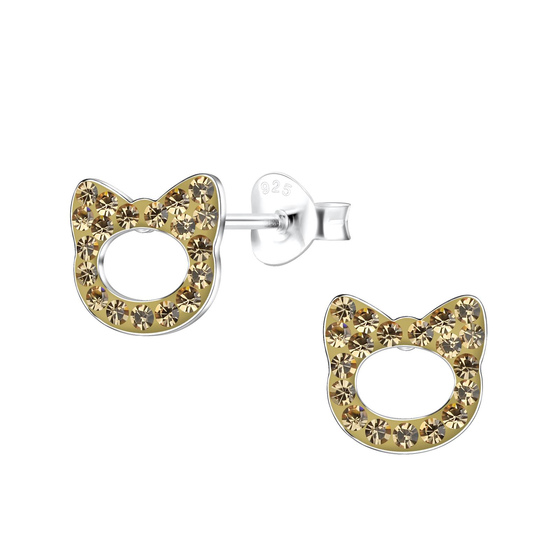 Katzen Kinder Ohrringe 925 Silber