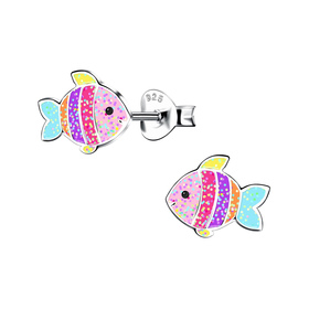 Fisch Kinder Ohrringe 925 Silber