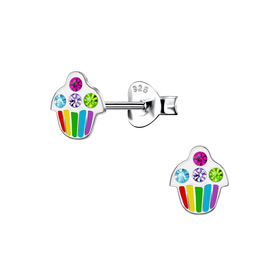 Cupcake Kinder Ohrringe 925 Silber