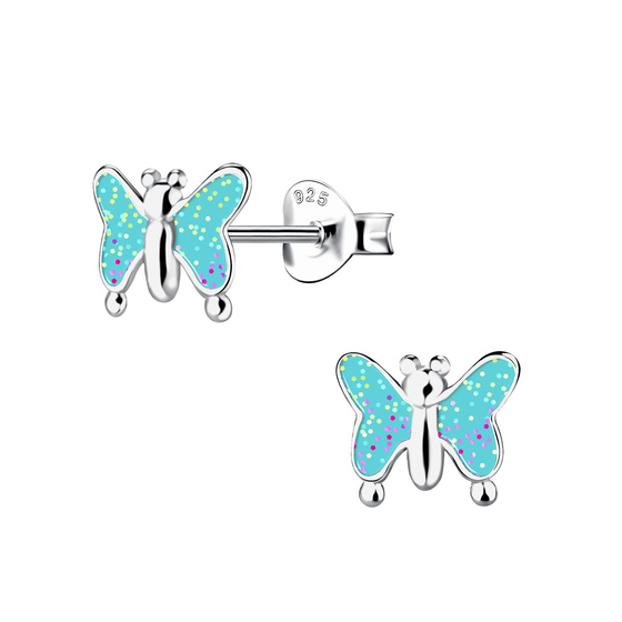 Schmetterling Kinder Ohrringe 925 Silber