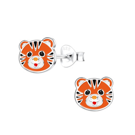 Tiger Kinder Ohrringe 925 Silber