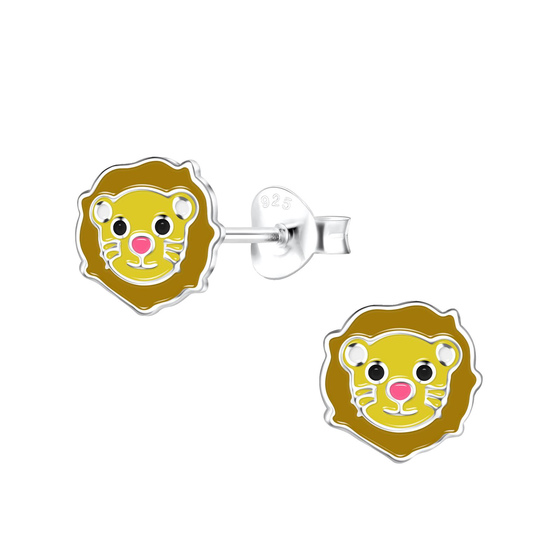 L�wen Kinder Ohrringe 925 Silber