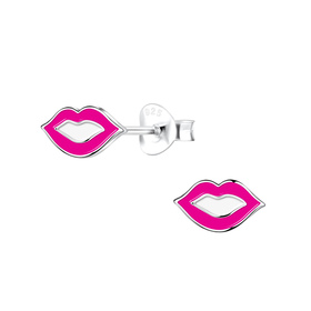 Lippen Kinder Ohrringe 925 Silber