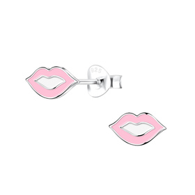 Lippen Kinder Ohrringe 925 Silber