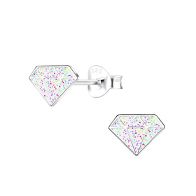 Diamant Kinder Ohrringe 925 Silber