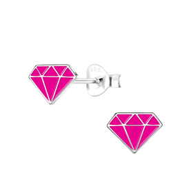Diamant Kinder Ohrringe 925 Silber