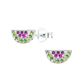 Wassermelonen Kinder Ohrringe 925 Silber