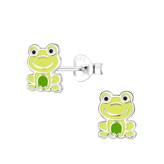 Frosch Kinder Ohrringe 925 Silber