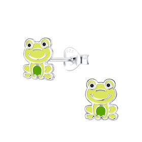 Frosch Kinder Ohrringe 925 Silber