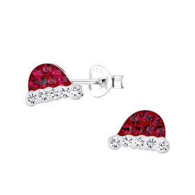 Weihnachtsm�tzen Kinder Ohrringe 925 Silber