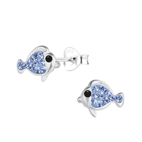 Fisch Kinder Ohrringe 925 Silber