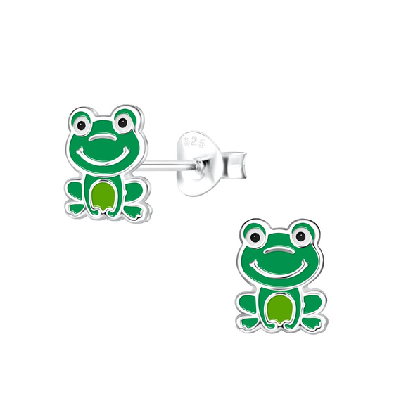 Frosch Kinder Ohrringe 925 Silber