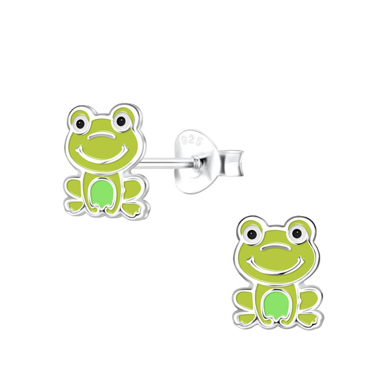 Frosch Kinder Ohrringe 925 Silber