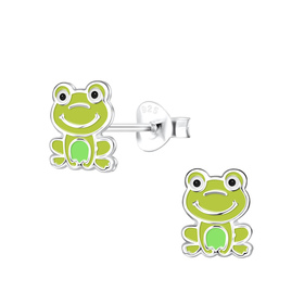 Frosch Kinder Ohrringe 925 Silber