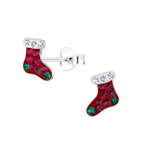 Nikolausstiefel Kinder Ohrringe 925 Silber