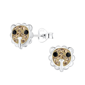L�wen Kinder Ohrringe 925 Silber