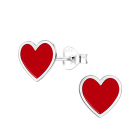 Herz Kinder Ohrringe 925 Silber