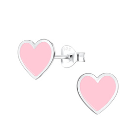 Herz Kinder Ohrringe 925 Silber