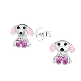 Hunde Kinder Ohrringe 925 Silber