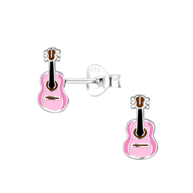 Gitarren Kinder Ohrringe 925 Silber