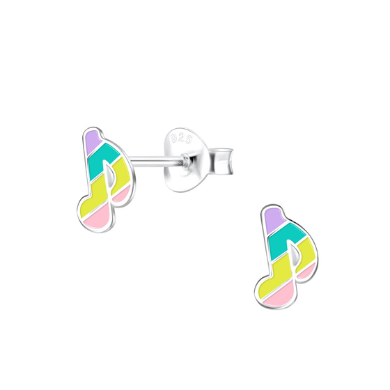 Musiknoten Kinder Ohrringe 925 Silber