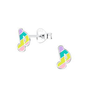 Musiknoten Kinder Ohrringe 925 Silber