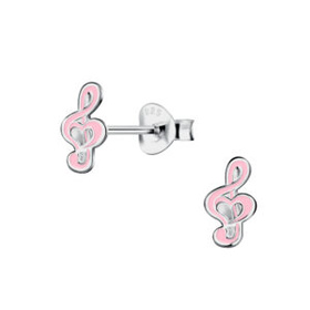 Musiknoten Kinder Ohrringe 925 Silber